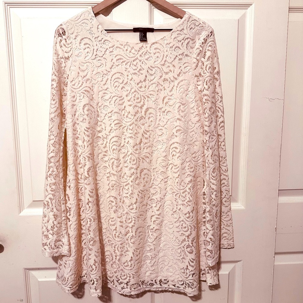 F21 | Dress | Cream Lace Dress